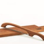 Cherry Bread Board & Bow Knife by Holland Bowl Mill
