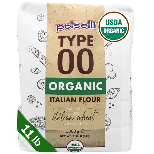 Polselli organic Tipo 00 flour, 5 kilogram bag
